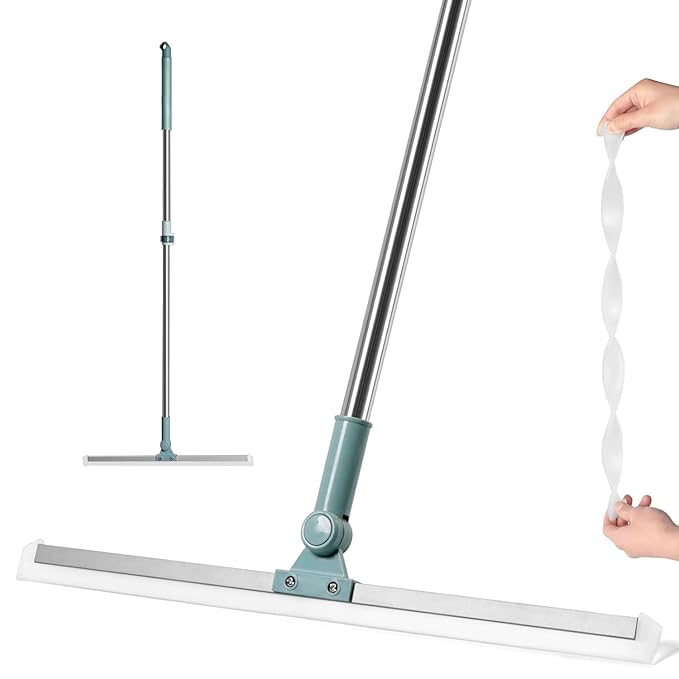 Multifunctional Magic Broom Sweeper Magic Broom Silicone Floor Wiper-180° Rotating Squeegee for Floor, Tile & Window Cleaning,Tile Cleaner and Cleaning Brush Bathroom Squeegee Plastic Wiper