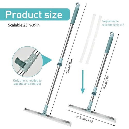 Multifunctional Magic Broom Sweeper Magic Broom Silicone Floor Wiper-180° Rotating Squeegee for Floor, Tile & Window Cleaning,Tile Cleaner and Cleaning Brush Bathroom Squeegee Plastic Wiper